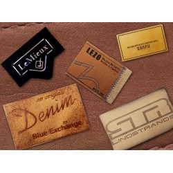 Leather badges, custom made