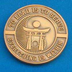 Single sided die struck/casting coin, without enamel color
