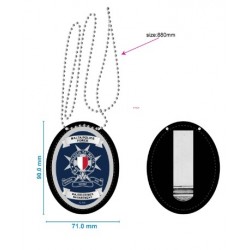 Police Metal Badges  with Leather Holder, 100% Customization
