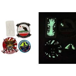 Glow-in-Dark,  geborduurde badges op maat gemaakt